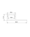 PERFIL ALUMINIO EMP. 2000*35*11mm